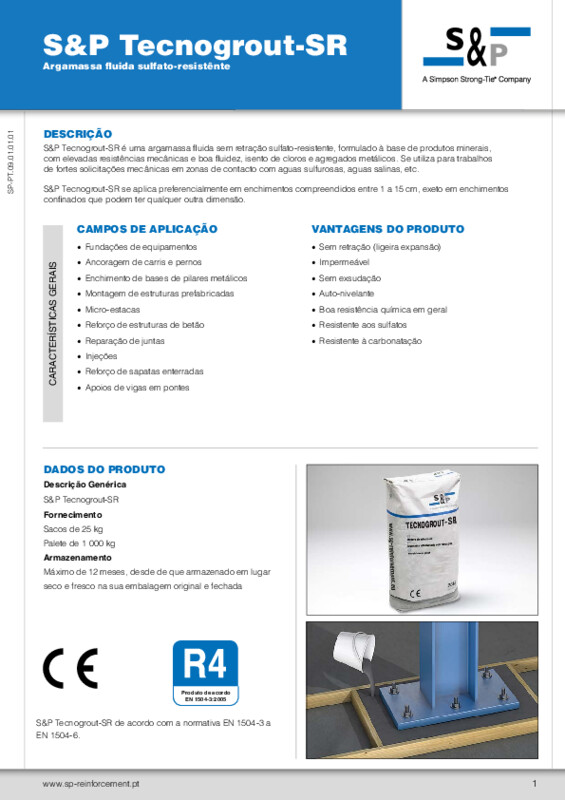 Ficha Técnica S&P Tecnogrout-SR