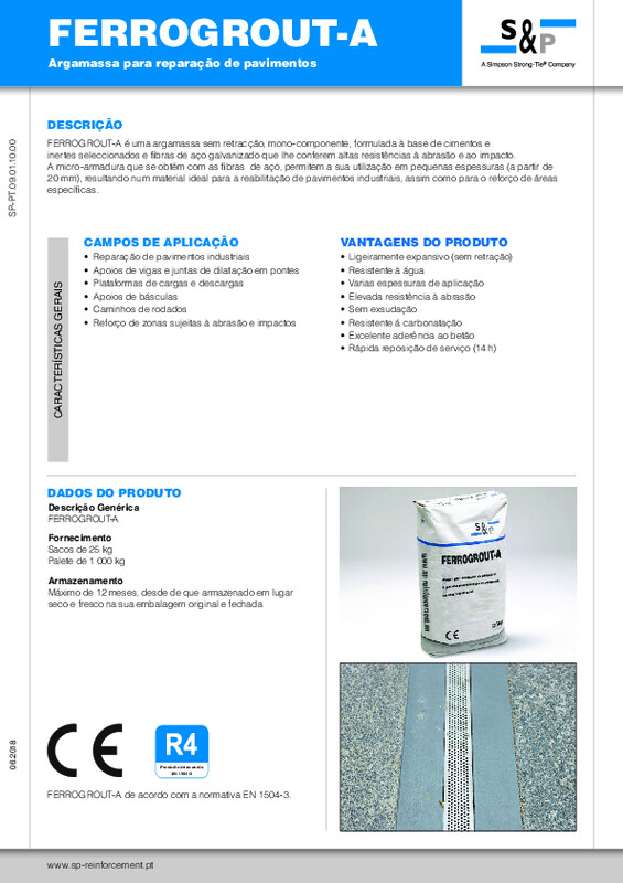 Ficha Técnica S&P Ferrogrout-A