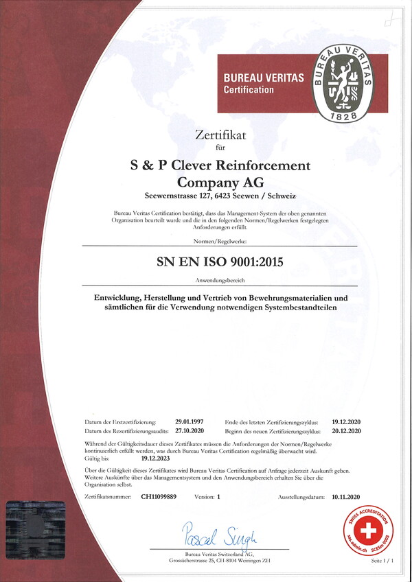 ISO sertifikater SN EN ISO 9001:2015