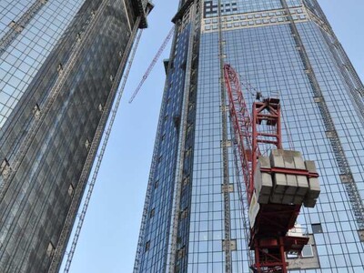 As torres em construção