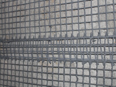 Sobreposição da malha para ligação de duas partes de  S&P ARMO.mesh® em edifício históricos.
